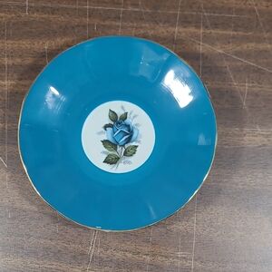 Elizabethan Staffordshire England Blue Rose Saucer Only Majestic Bone China